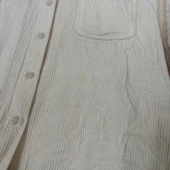 Vintage L.L. Bean Ivory Corduroy Shacket Women’s XL Petite - Picture 2 of 5